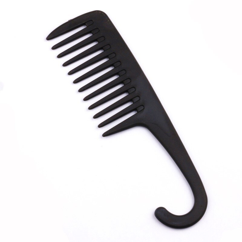 Peine de dientes anchos y grandes para peluquería , herramienta de estilismo con mango de gancho para reducir la pérdida de cabello, 1 unidad,: 4