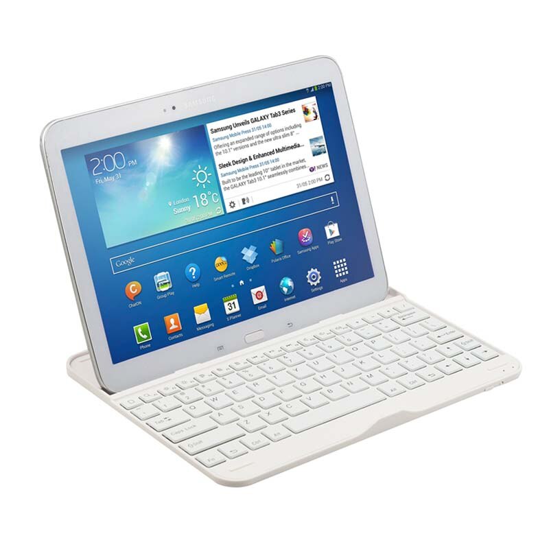 Für Samsung Galaxis Tab 4 10,1 T530 T531 T535 Tablette Ultra schlank ABS Drahtlose Bluetooth Russisch/Spanisch/Hebräisch Tastatur-Dock fallen