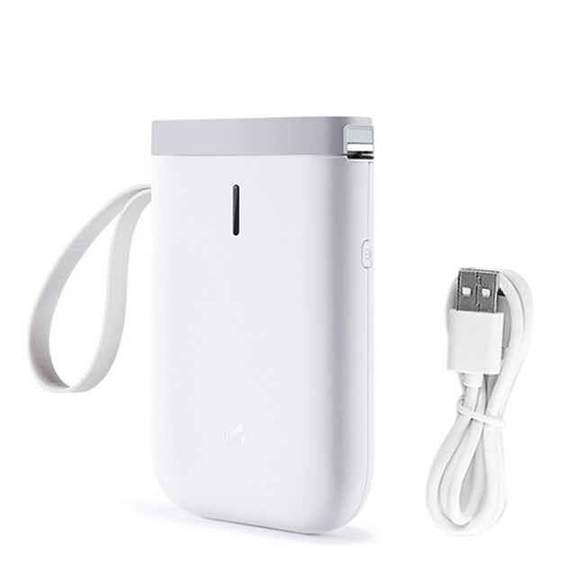 Wireless label printer Portable Pocket D11 Label Printer Portable BT Thermal Label Printer Home Use Office Fast Printing Printer: White printer