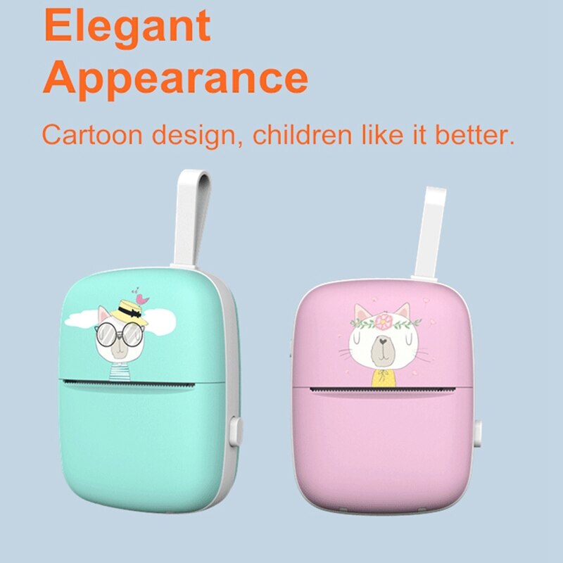 Mini Portable Thermal Printer Photo Pocket Photo Printer Printing Wireless Bluetooth Android IOS Printers