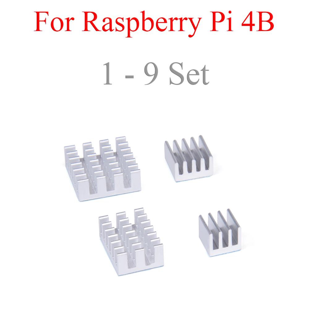 Disipador de calor de aluminio, Kit de radiador para Raspberry Pi 4 modelo B, plata, 1 - 9 Unidades