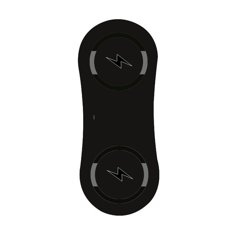 20w max draadloze oplader qi snellader voor iphone 12 voor huawei voor xiaomi laadt twee telefoons tegelijk op: Zwart