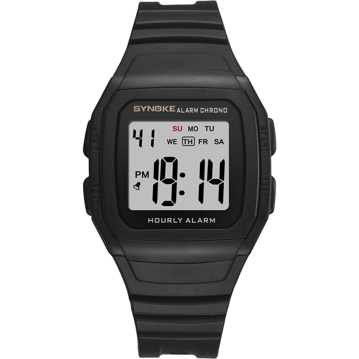 Synoke sportsure reloj digital hombre life vandtæt ur mand led digital plast casual ur til relog hombre: Sort
