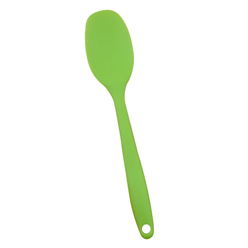 Kruiderij Gebruiksvoorwerp Koffie Lepel Kids Ijs Servies Tool Silicone Keuken Bakvormen Utencil Lepels En Scoop Koken Gereedschap: Green