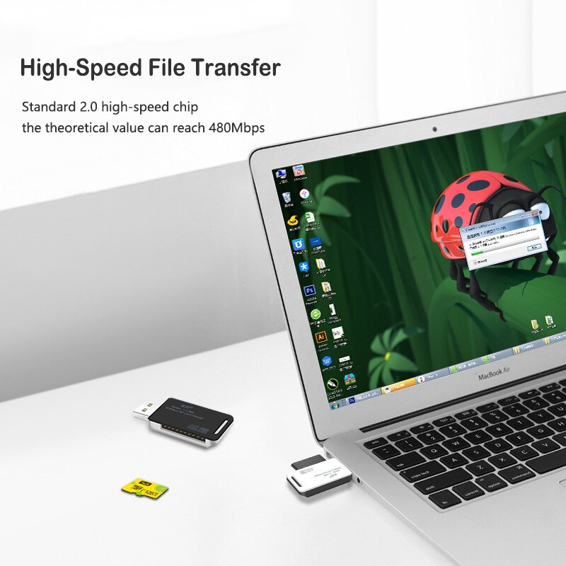 DU04 2 IN 1 Card Reader USB 2.0 to SD TF Adapter For laptop Camera SLR SDXC Smart Memory card TV Accessories OTG Cardreader