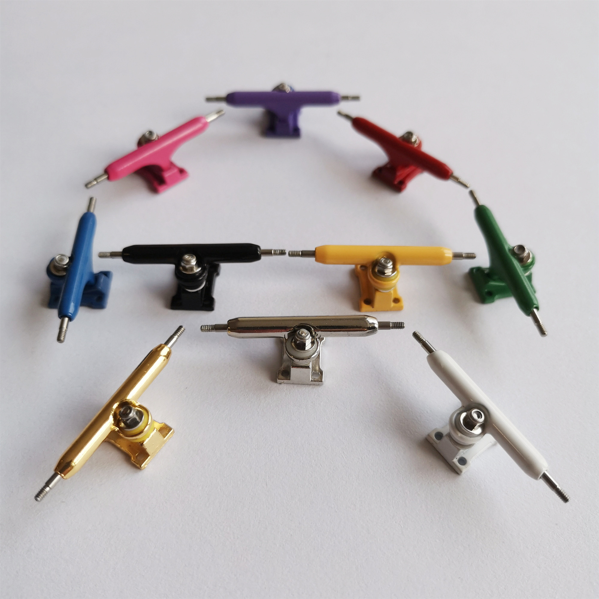 Camión de un solo eje con diapasón de 34mm y 32mm para patineta de dedo, Mini monopatín, juguetes para niños