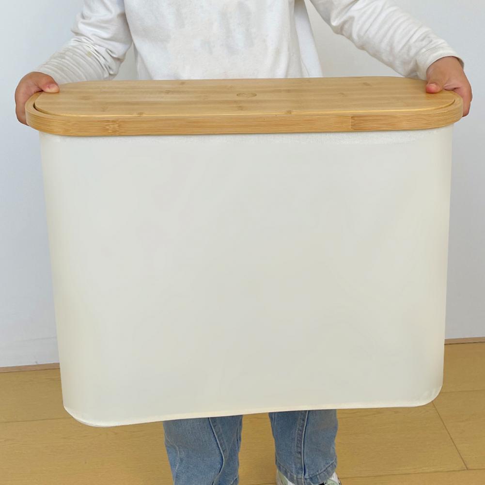 Large Capacity Toilet Paper Storage Basket Organizer With Lid Bathroom Toilet Paper Storage Organizer （hold 9 Rolls Of Paper）
