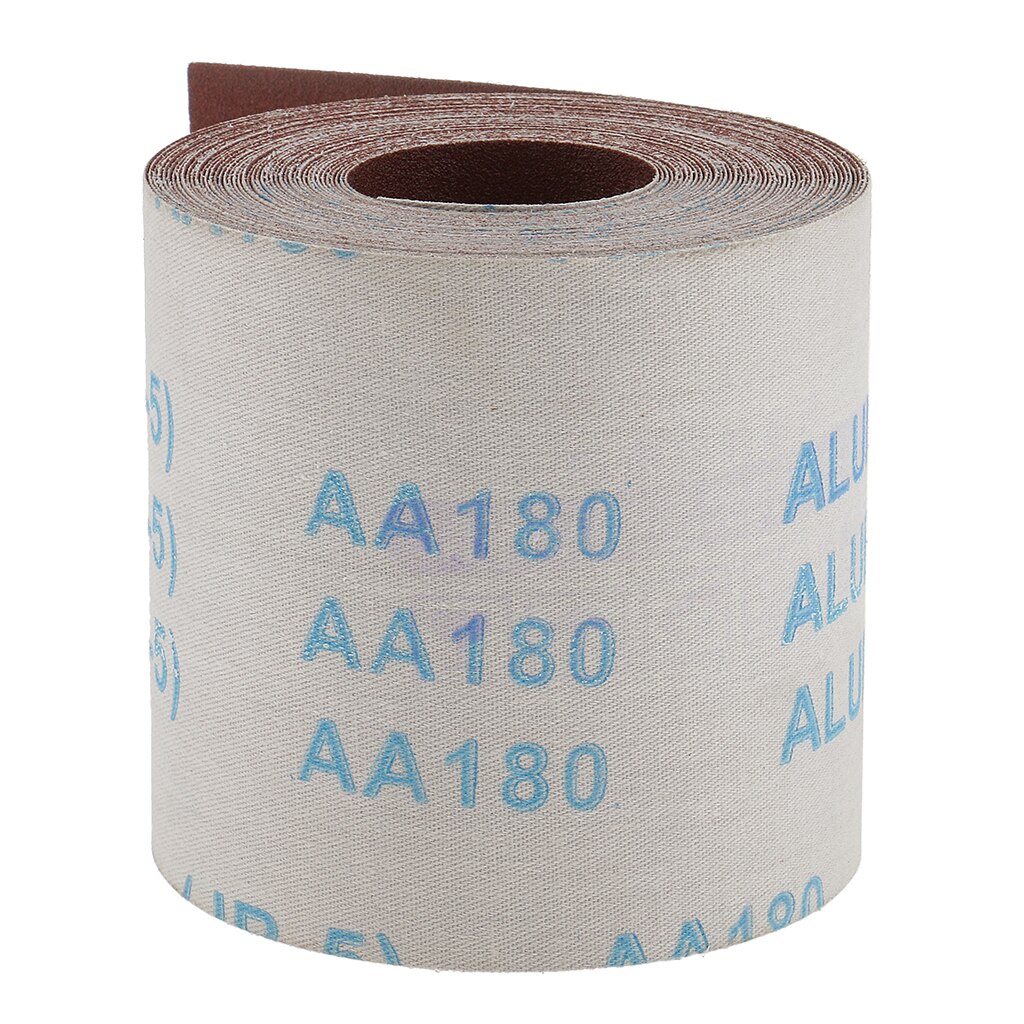  10m x 100mm 180 Grit Water Proof Emery Cloth Sanding Paper for Metalworking