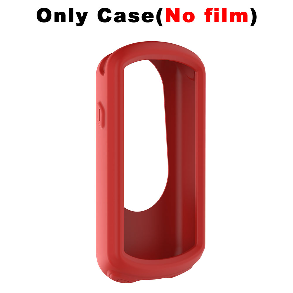 Funda protectora de silicona 2 en 1 para ordenador de bicicleta Garmin Edge 1030 + película de vidrio para Edge 1030 Plus: XS / Oro