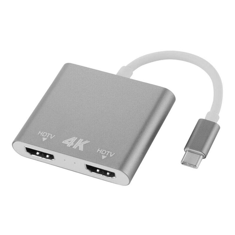 adapter HDMI typu C 4K konwerter USB C na podwójny HDMI robić książki powierzchniowej 2 Dell XPS 13 Samsung galaktyka S10 / S9