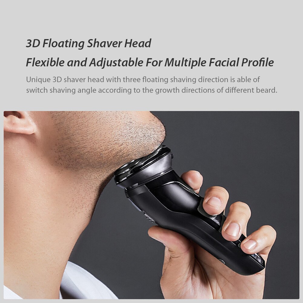 SOOCAS – rasoir électrique Original SO WHITE ES03, 3 têtes, flexible, lavable, propre, USB, Charge rapide, 2 vitesses, rasage manuel