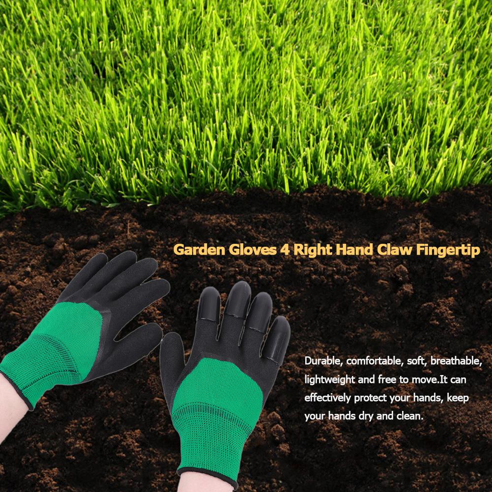 1 paar Garten Handschuhe mit Krallen 4 Kunststoff Garten Gummi Handschuhe Mit Krallen graben Anlage Graben Pflanzung Wasserdichte Arbeits Handschuh draussen: C
