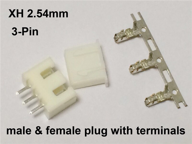 Micro Mini 50 Sets XH 2.54mm 3pin Jst stekker Mannelijke, vrouwelijke, Crimps DIP 3 P