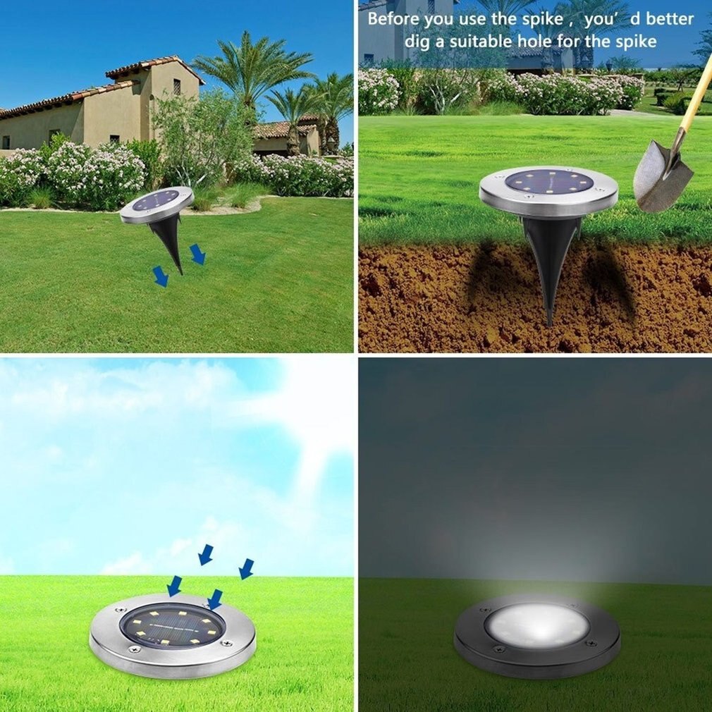 Seamless Outdoors Solar Buried Lamp - 4PK main image 1