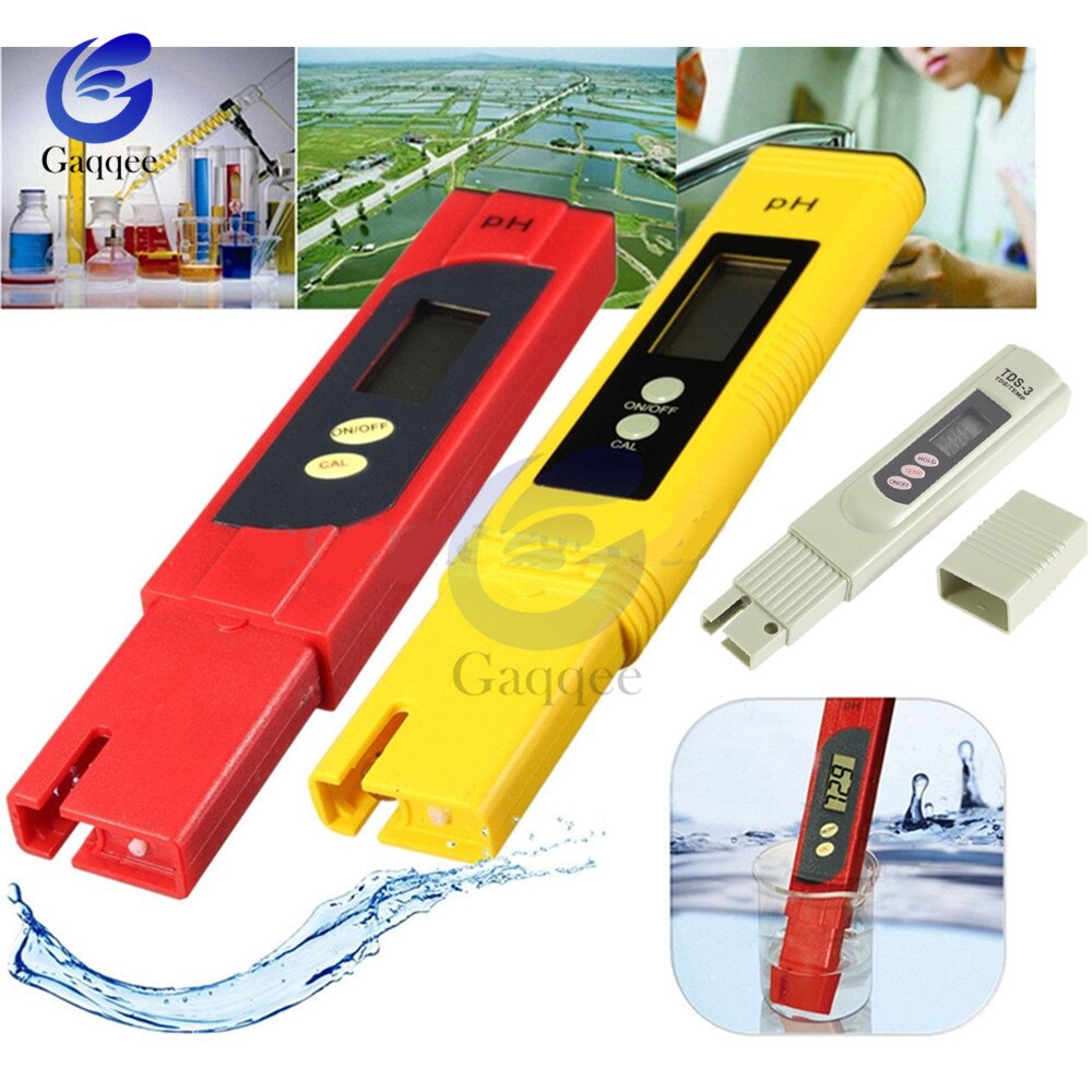Tragbare Digitale PH-Meter 0,00-14,0 PH Tester TDS & EC-Meter Thermometer 0-9999uns/cm 0-9999ppm 0,1- 80,0 grad 3 in 1 Wasser Monitor