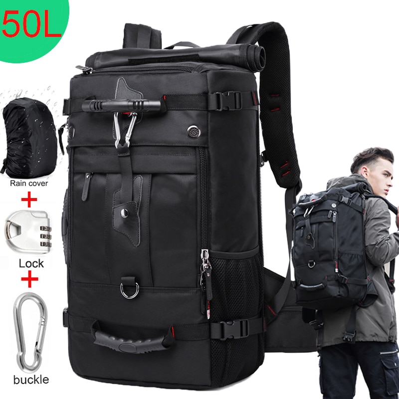 50L Waterproof Durable Travel Backpack Men Women Multifunction 17.3 Laptop Backpacks Male outdoor Luggage Bag mochilas