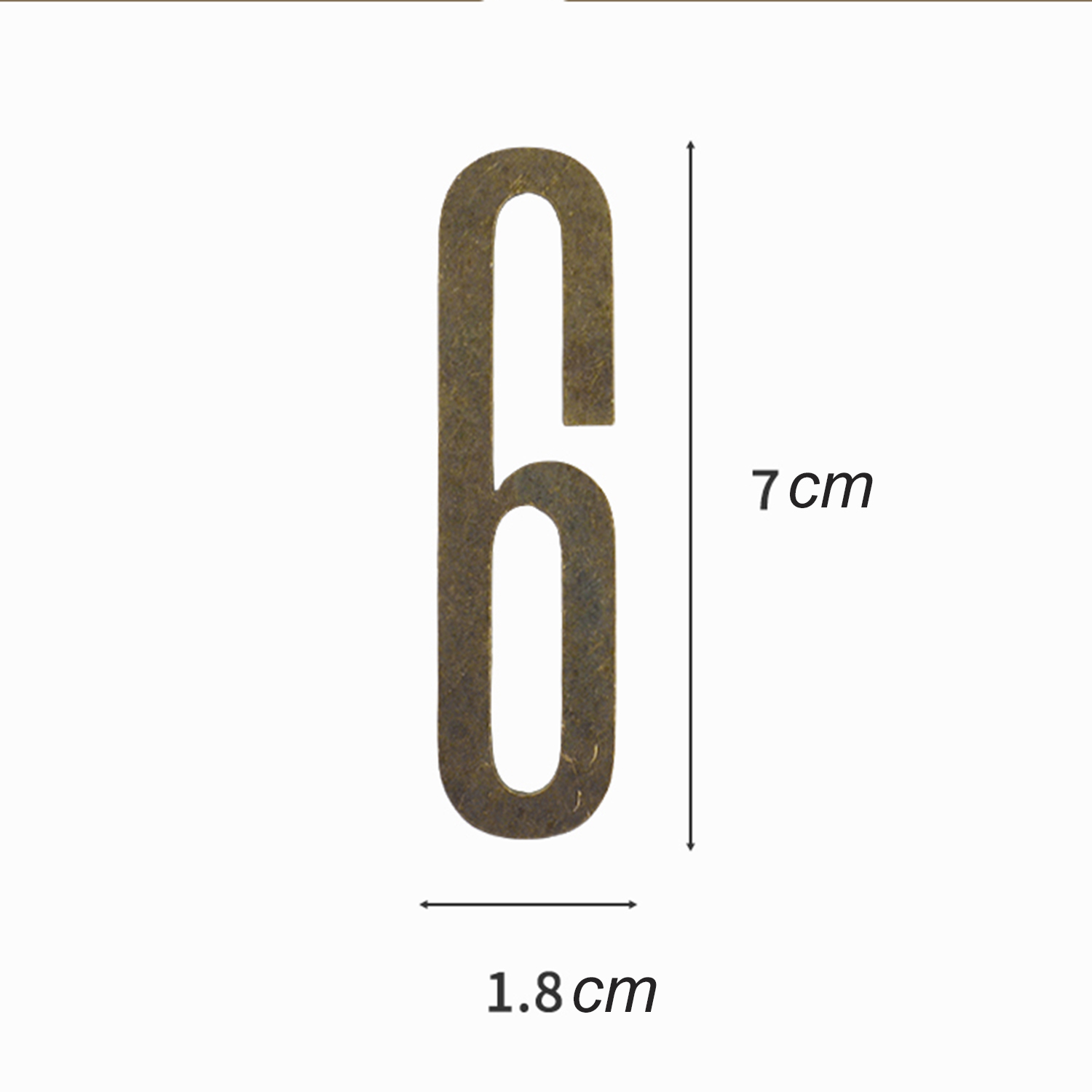Bronzen deurnummer met magneten 7 cm metalen huisnummer appartement deurnummer voor buiten hotel thuis brievenbuslabel