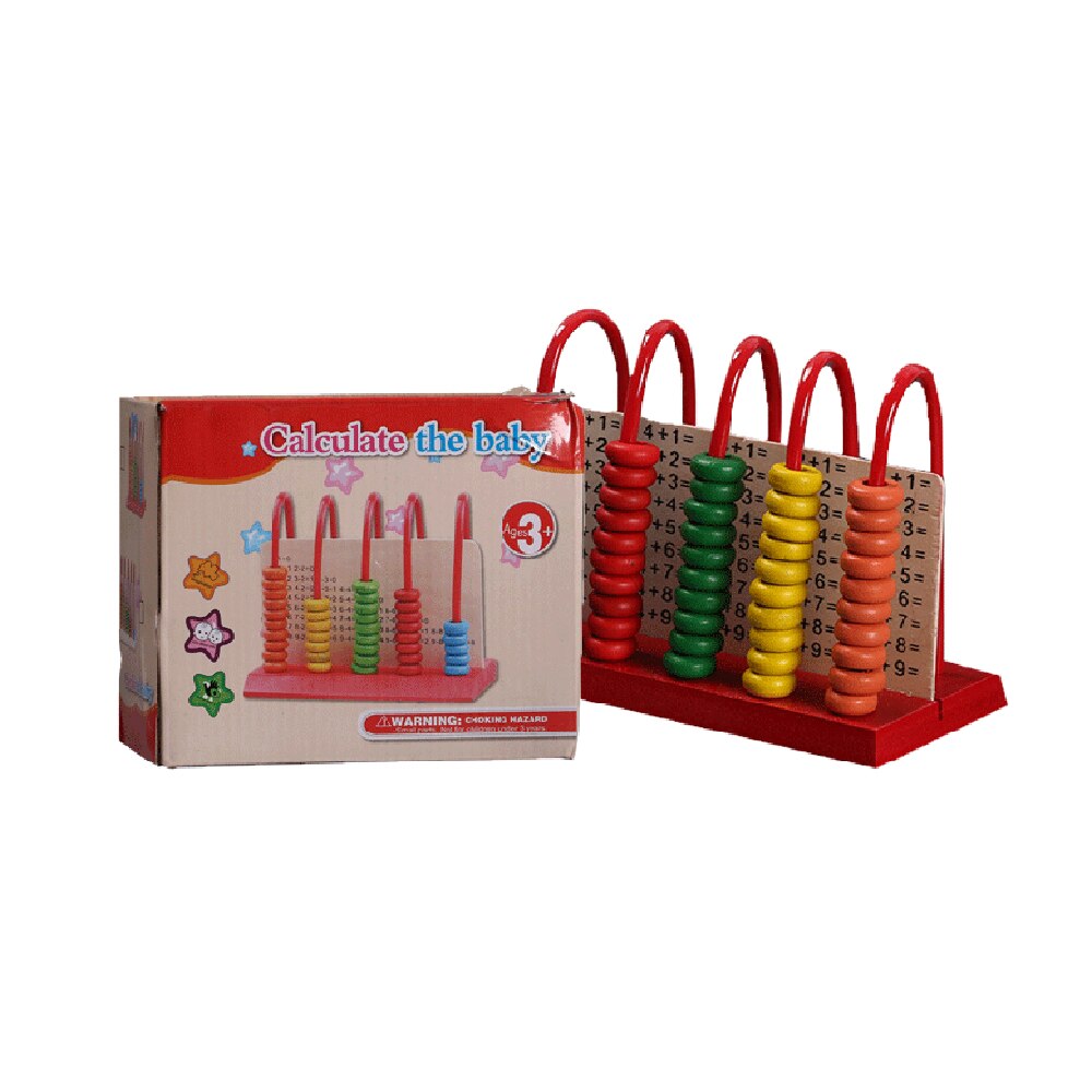 Juguetes de madera para niños, cuentas para contar matemáticas, juguete educativo de aprendizaje