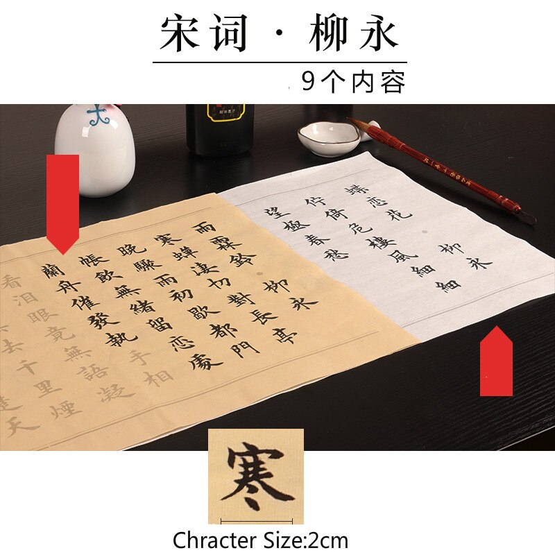 Beginner Chinese Calligraphy Practice Copybooks Medium Regular Script Calligraphy Copybook40pcs Brush Calligraphie Copybook: C