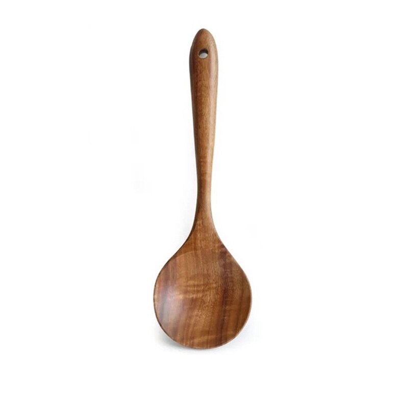 Practical Kitchen Cooking Tools Solid Wood Teak Spoons Spatula Wooden/Utensils: Wooden Soup Spoon