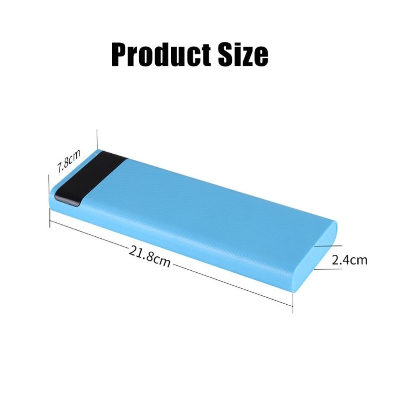 Dual USB LCD Power Bank Shell 10x18650 Battery Case Charger Box Accessories Portable External Box Powerbank Protector