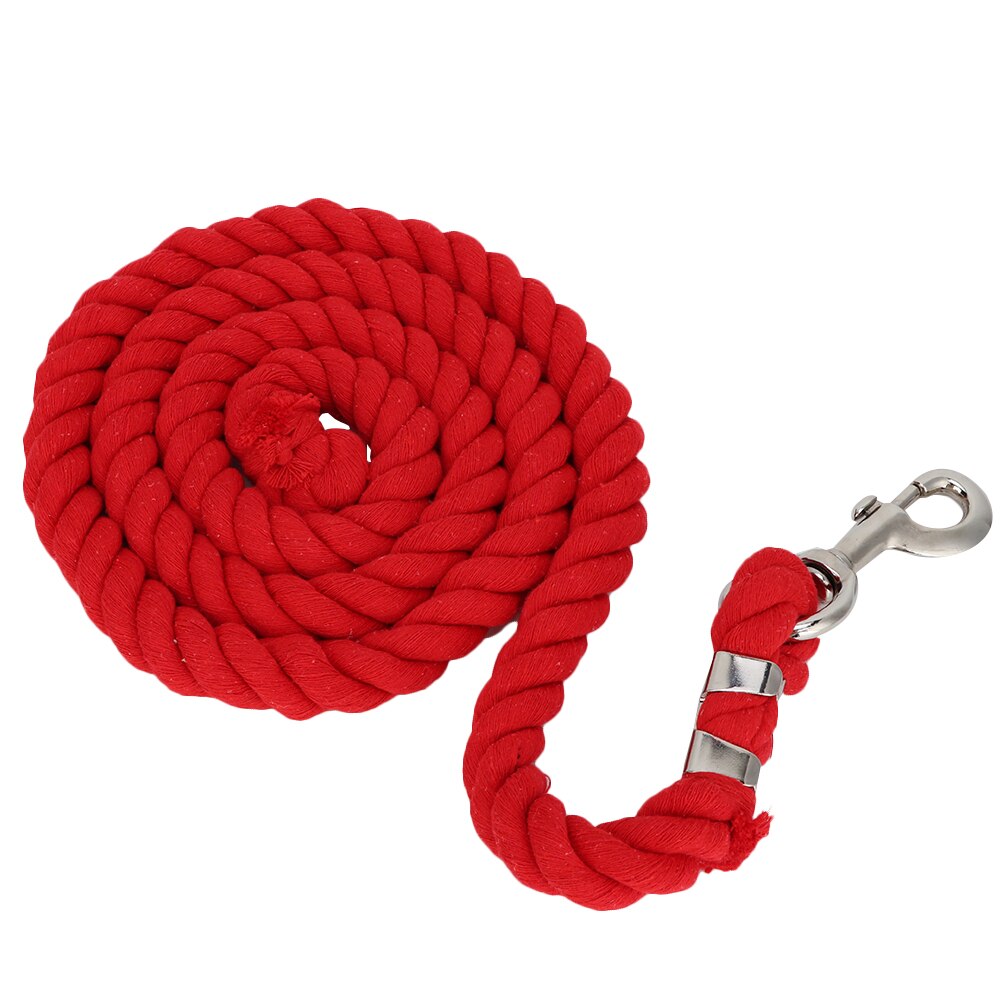 Premium Horse Lead Ropes Polyester Weave Rein Halters Braided Reins 2 m Extra Thick Rope: Red