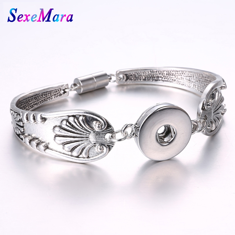 Metalen Drukknoop Armband Bohemian Magneet Snap Armband Horloges Vrouwen 18mm Snap Knoppen Verwisselbare Charm Sieraden: 5