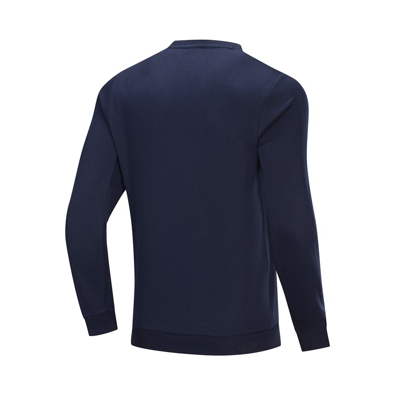 Li-ning mænd træning sportshættetrøje varm om vinteren fleece 64%  polyester 36%  bomuldsforing regular fit sweater awdp 639 cond 19