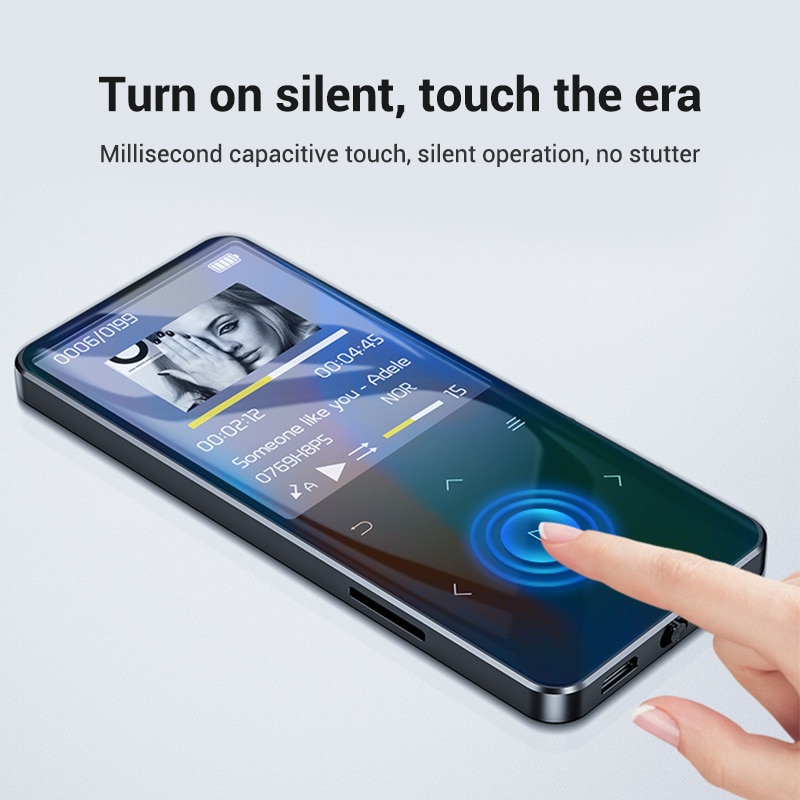 Mp3- speler hifi lossless sound muziekspeler met legering behuizing en e-reader draadloze bluetooth verbinding