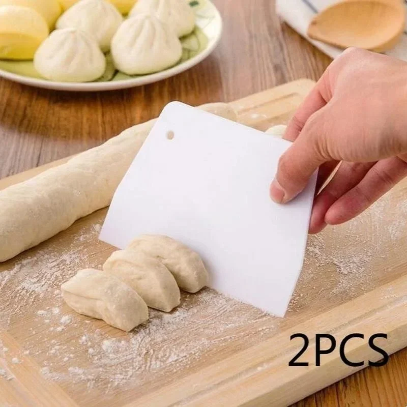 Diy bakeskrape smørkniv kakeskrape for kaker julebakeverktøy 2 stk/sett multifunksjonell deigskjærer