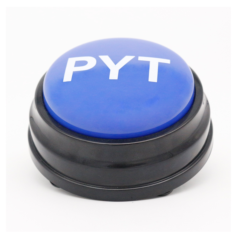 Clear Stock Fancy voice "PYT" talking Sound buzzer button for kids play class room talking toys with M10