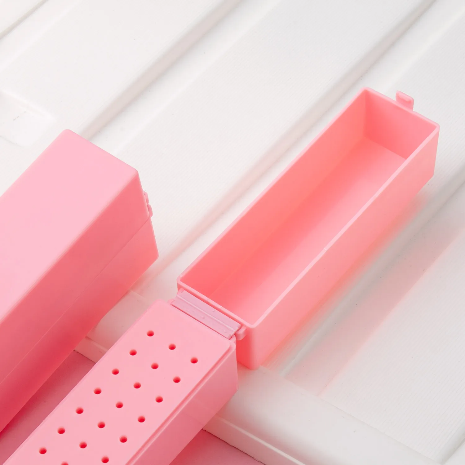 Förvaringslåda för 30- håls nagelborr, manikyrfräshållare, displayställ för nagelborr, hylla, manikyrverktyg