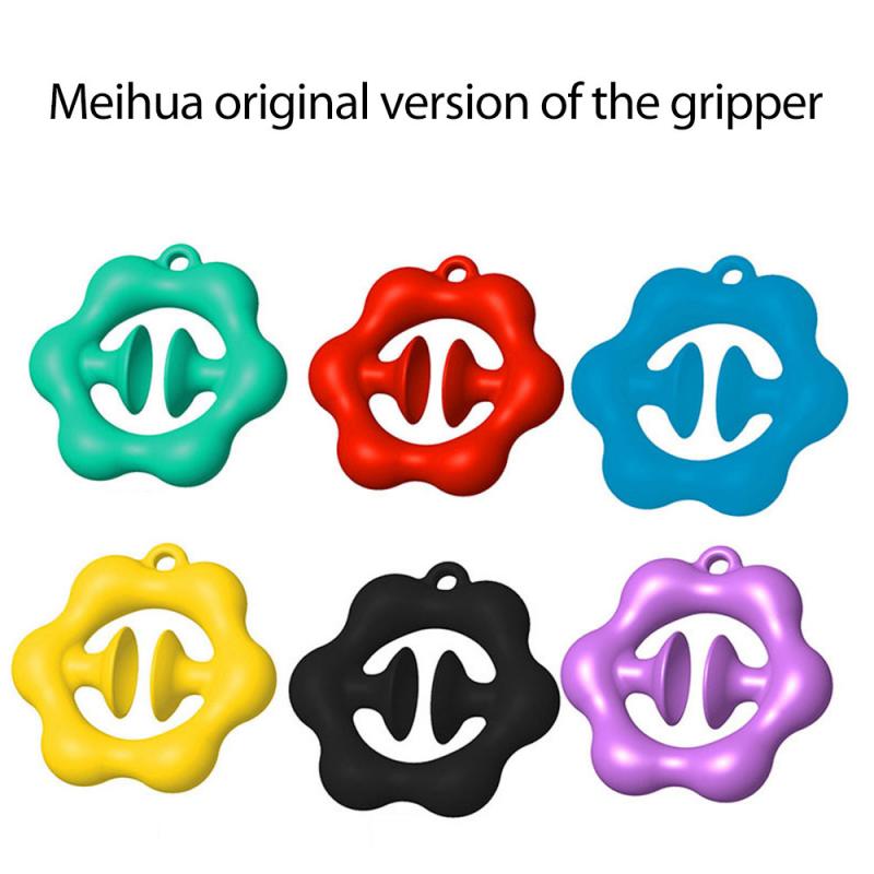 Silicone Hand Grip Gripping Ring Finger Forearm Trainer Fidget Toy Carpal Expander Muscle Workout Exercise Gym Fitness Unzip Toy