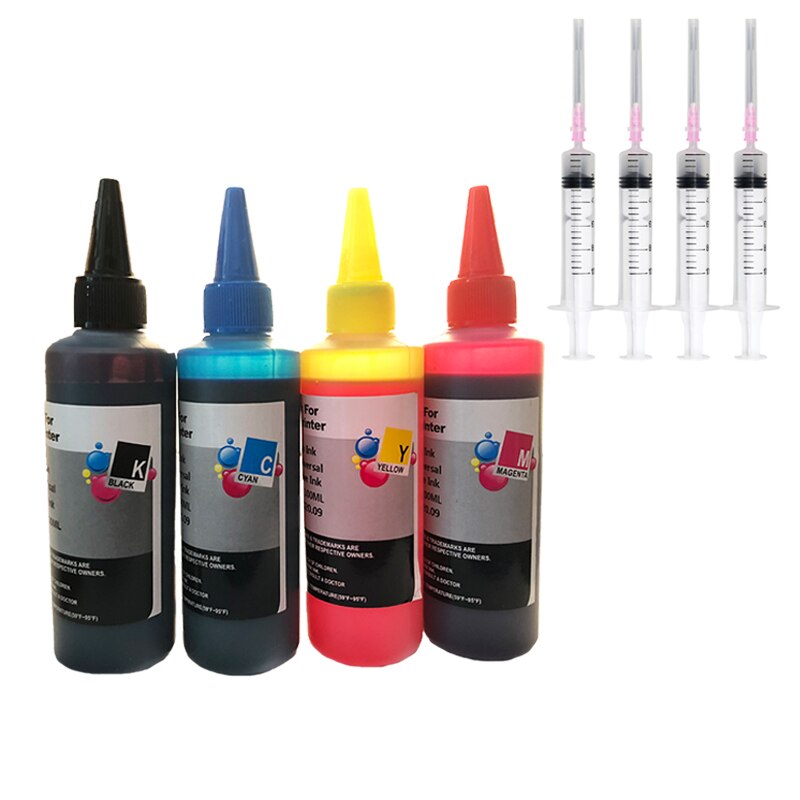 5x100ML Flasche Universal Refill Tinte kit für Epson für Canon für HP für Brother Inkjet Drucker CISS patrone Drucker Tinte: 1BK 1C 1Y 1M