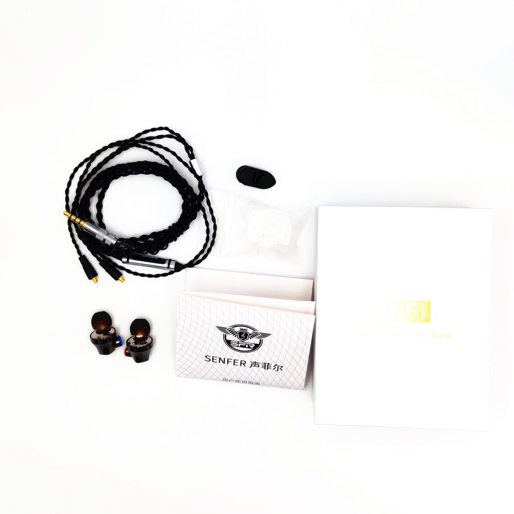 SENFER-auriculares internos híbridos HIFI DT6 1DD + 1BA, para DJ, correr, deportes, cables desmontables MMCX, V30, A10, DT8, T2, V80, C10, T3