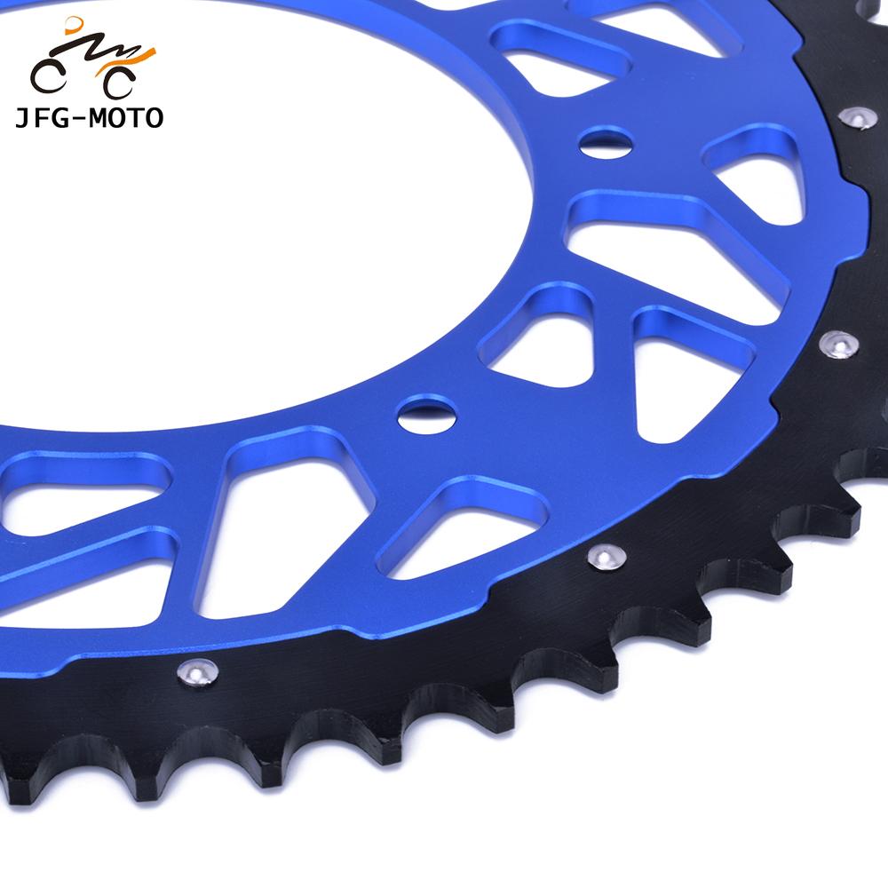 Moto 48 49 50 51T CNC Pignon de Chaîne Pour YAMAHA YZ125 TTR230 WR250F WR250R WR250X YZ250 YZ250F YZ426F WR426F WR450F YZ450F