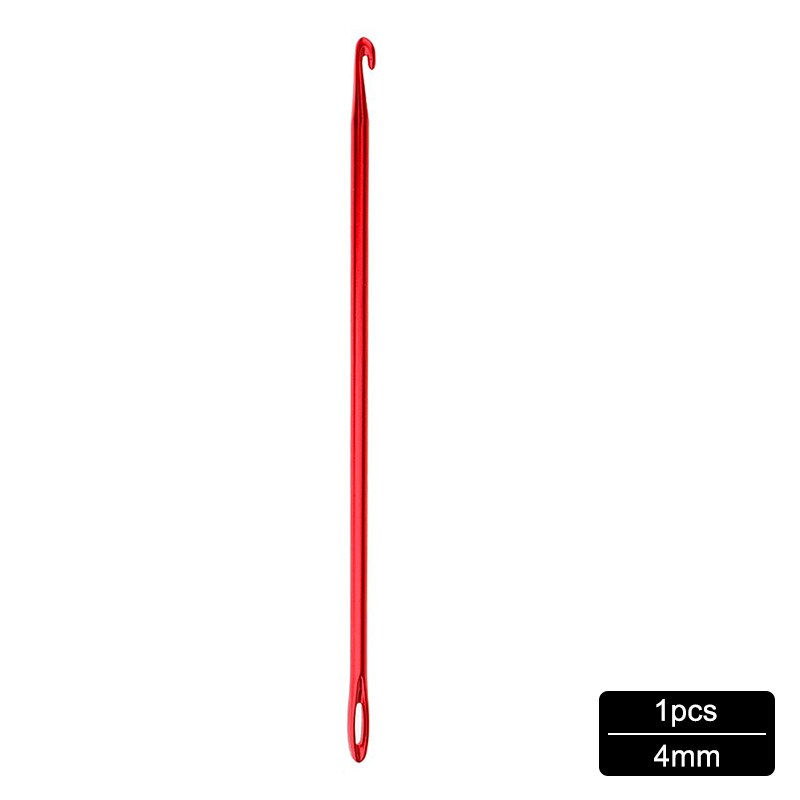 Miusie 3 stk 2.75mm 4.0mm 6.0mm afghansk tunisisk aluminium heklenål vev strikkeverktøy med ødu strikking sy nål håndverk garn: 4mm