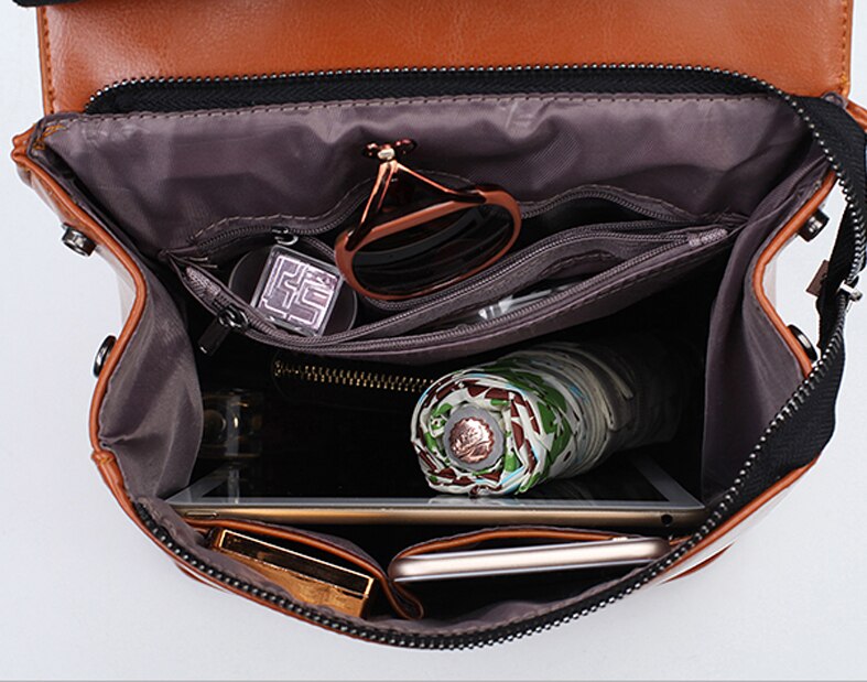 Frauen Leder Rucksäcke Schule Tasche Schüler Rucksack Damen Frauen Taschen Leder Paket Weiblichen Sack dos