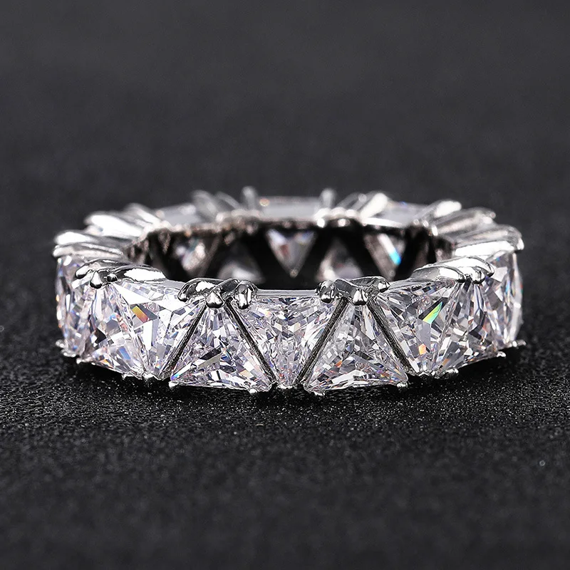 Alliance En Argent Avec Zirconium Cubique – Taille 51, Couleur Argenté, Marque Bonlavie, Neuf Avec étiquette