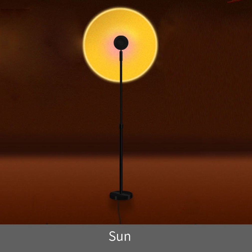 Sunset Projector Lamp Rainbow Atmosphere Led Night Light for Home Bedroom Background Wall Decor Video Photpgraphy Shooting Lamp: Sun