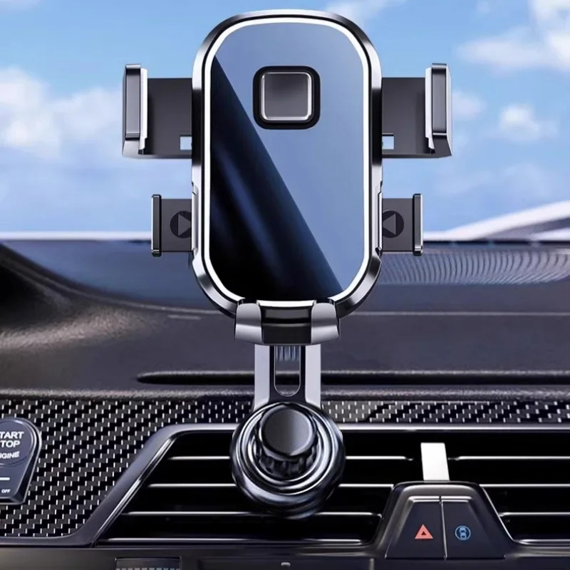 Car Phone Holder [Wider Clamp & Metal Hook] Car Phone Mount [Thick Cases Friendly] Air Vent Clip Cell Phone Holder for All