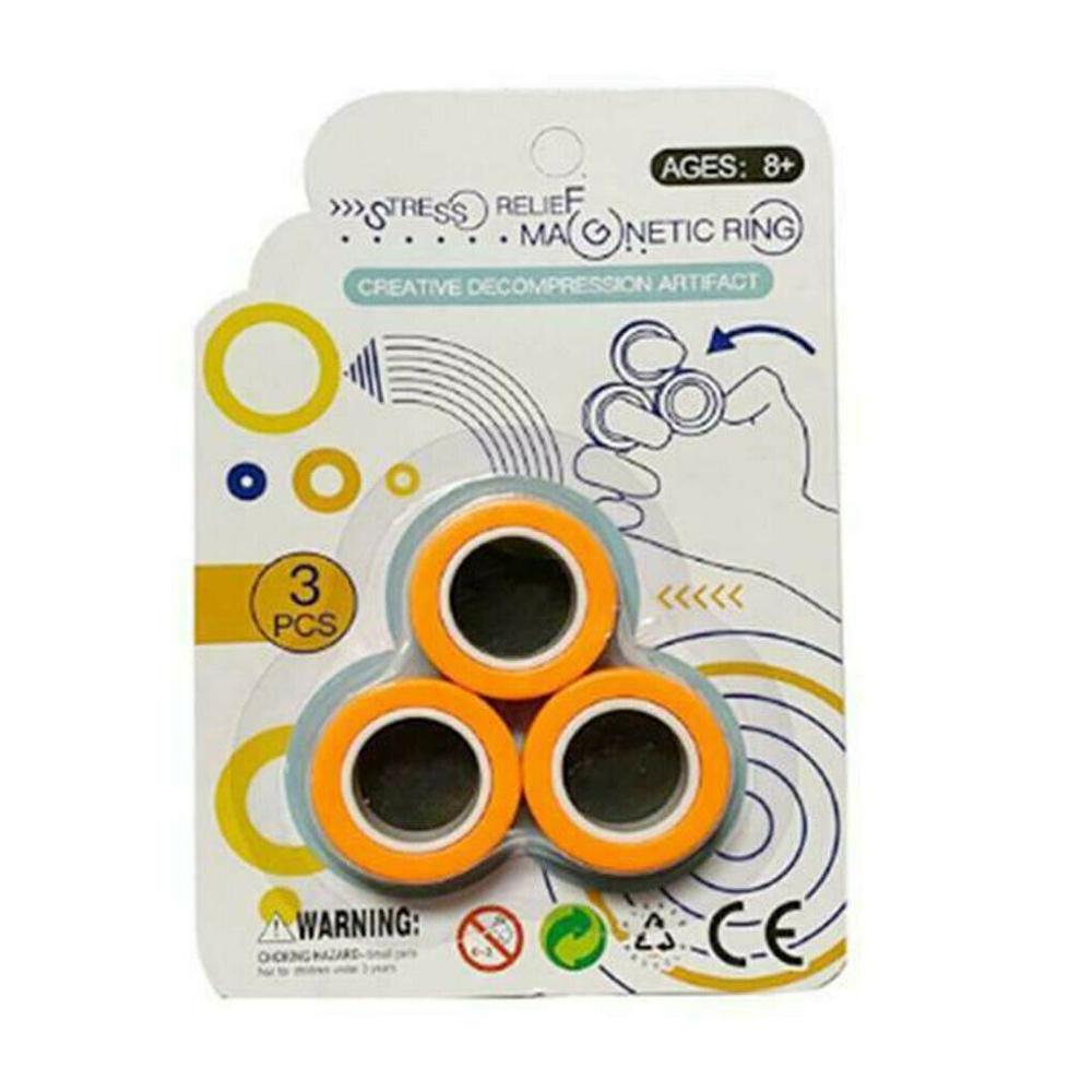 3 stk magnetisk armbåndsring unzip legetøj magiske ring rekvisitter værktøjer