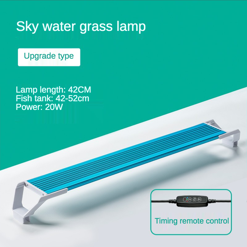 Water Grass Lamp Led Full Spectrum WRGB Grass Cylinder Lamp Small Algae Explosion Lamp Lighting Waterproof: 42cm 20w