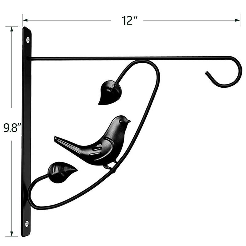 4- pack plantenstandaardhanger 12 inch hangende bloemengroef haakmand bloemenmand vogelvoederhaak