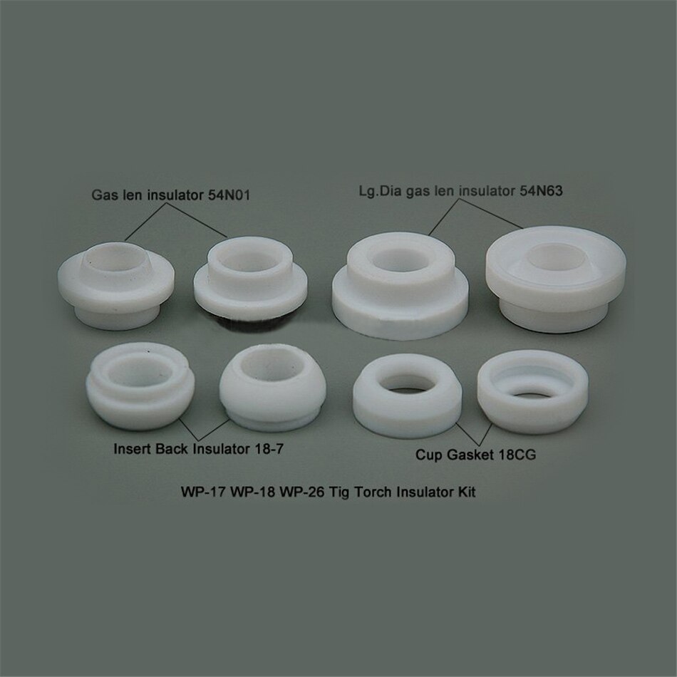 TIG KIT Isolator Cup Pakking 54N01 54N63 18-7 18CG FIT TIG Lastoorts SR PTA DB WP-17 18 26 serie 8PK