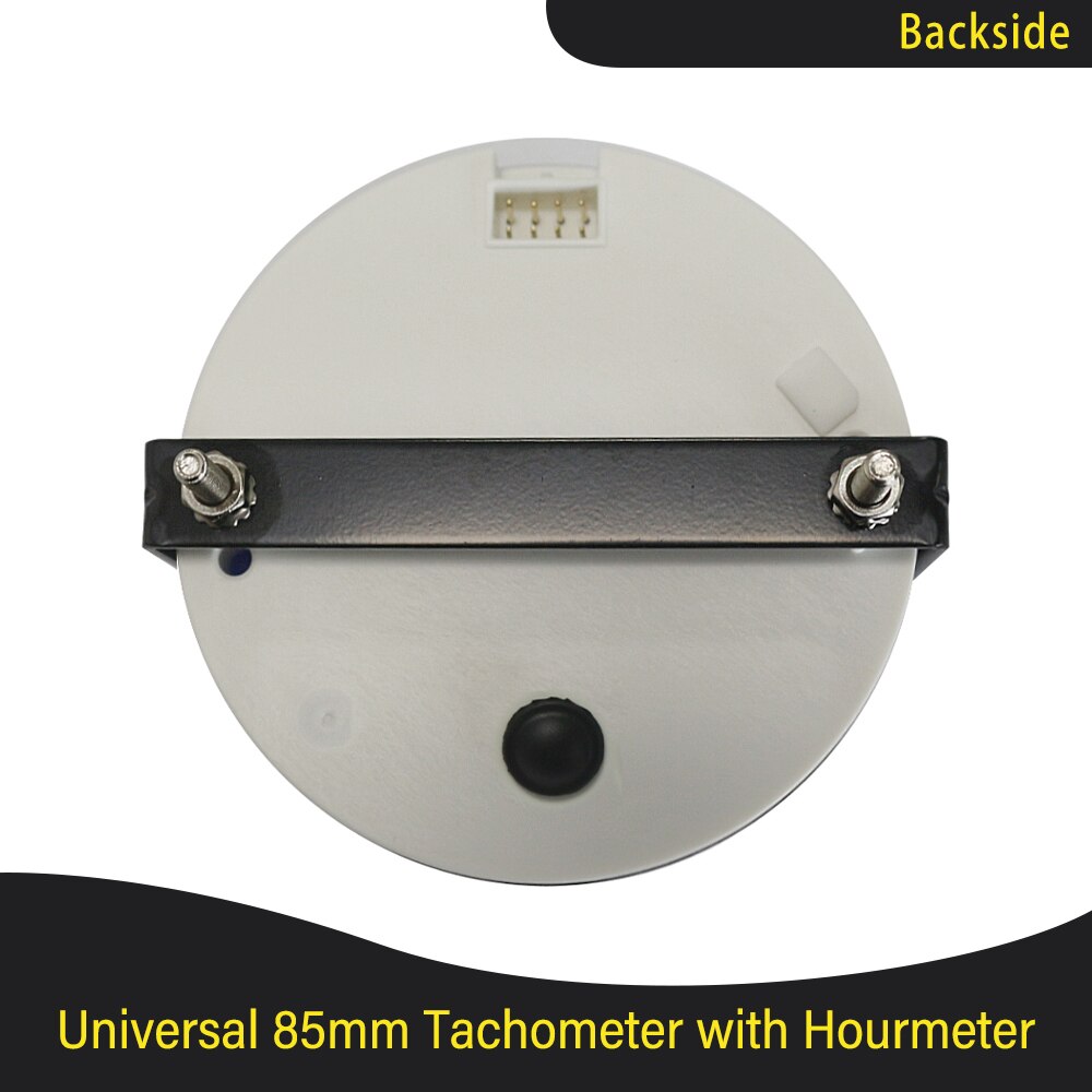 85mm Diesel Engine Tachometer with Digital Hourmeter 3K 4K 6K 7K 8K RPM for Marine Car Truck 9-32V with Red Backlight 12V 24V