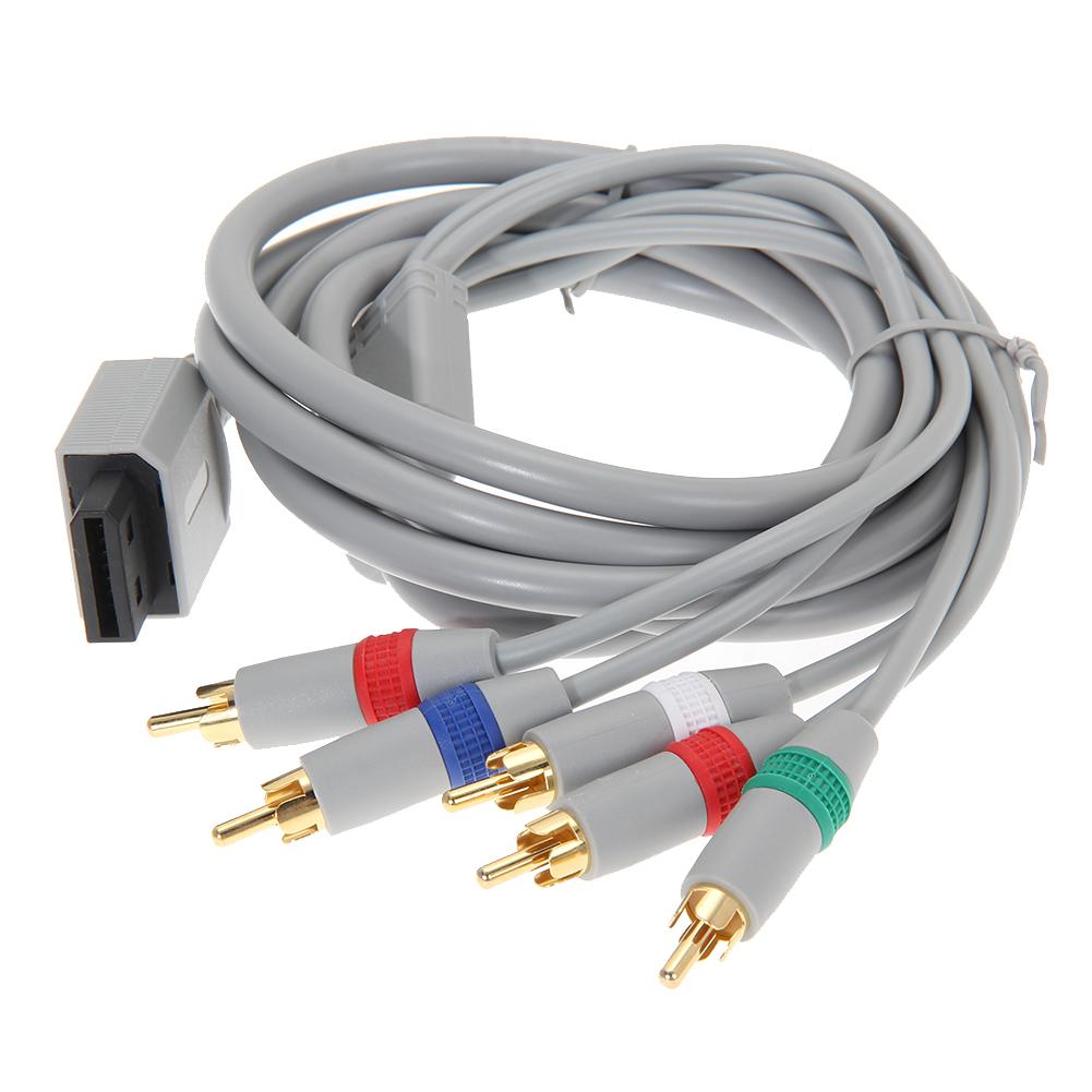 Cable Original de 1080P para videoconsola Nintendo Wii, Cable AV 5RCA compatible con sistema HDTV 1080i/720p, color gris
