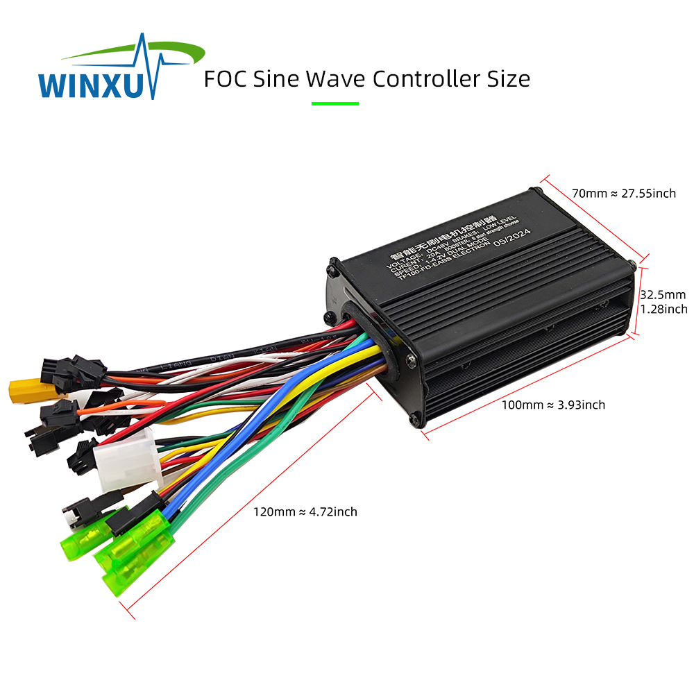 36V 48V 350W 18a Foc Sinusgolf Borstelloze Motor Universele Controller TF-100 Lcd Color Display Set Voor Elektrische Scooter Fiets