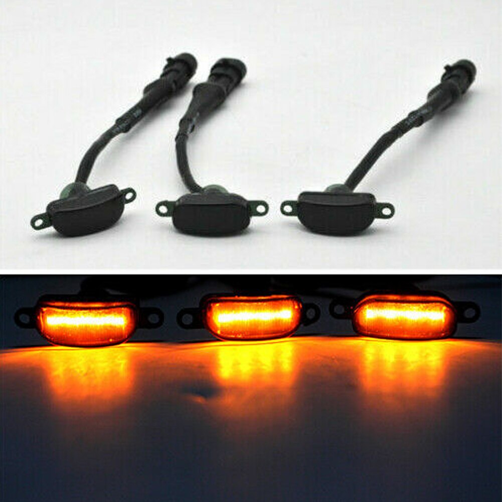 3x passer til ford raptor 12 smd ravfarvet led frontgitter kørelys  e27 led pære led cob lys led lampe