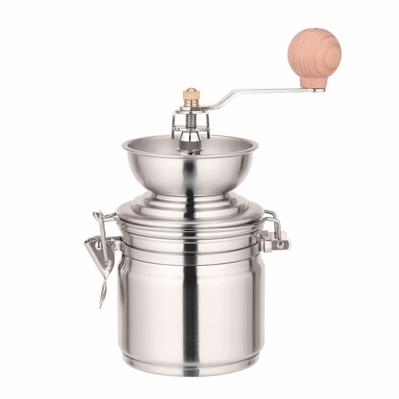 Stainless Steel Coffee Grinder Manual Hand Crank Spice Nuts Herb PortableGrinder: Default Title